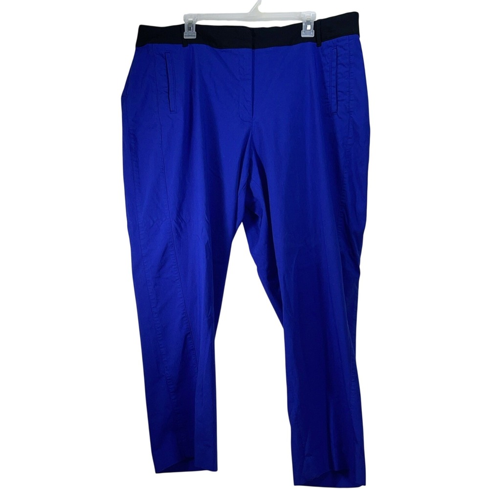 Lane Bryant Plus Size 26 Ankle Pants Royal Blue Stretch Comfort Trouser